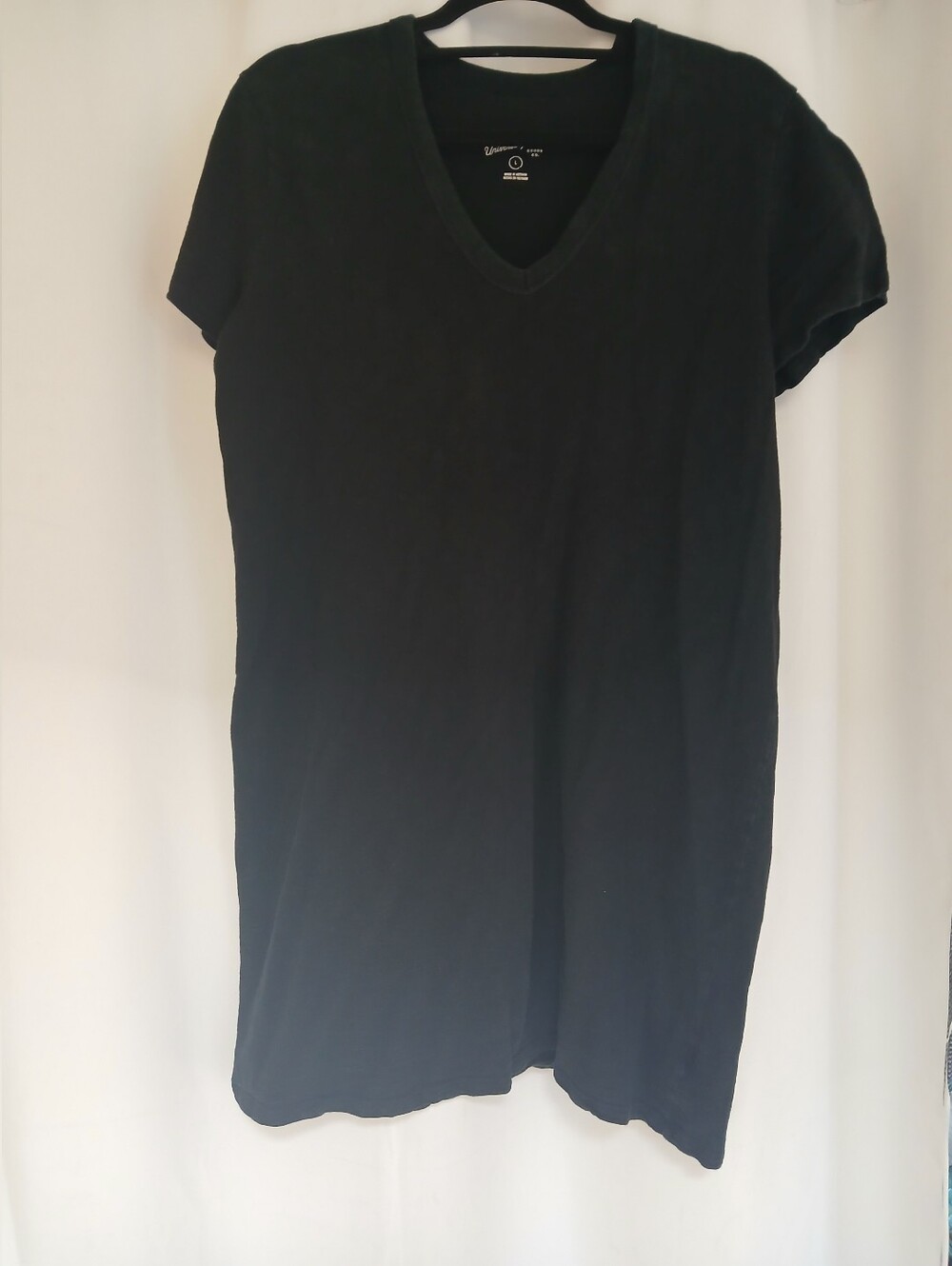 Universal Thread Black V-Neck T-Shirt Dress